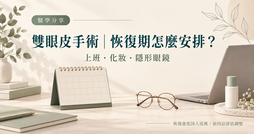 雙眼皮手術恢復期怎麼安排?上班、化妝與戴隱形眼鏡前的注意事項 雙眼皮手術恢復期怎麼安排?上班、化妝與戴隱形眼鏡前的注意事項