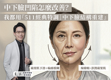 中下臉凹陷怎麼改善？袁正醫師解析蘋果肌流 失原因